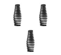 3pcs Stainless Steel Wood Stove Spring Handle with Polished Finish | Tapered Tower Shape, Black Modern Silhouette, Tool Free Install, for Fireplaces and Furnaces