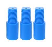 3pcs Standard German Threaded Plastic Mop Adapter for Handle Repair | Blue Polished Finish, Smooth Burr-free Surface, Quick Swap Replacement for Wooden Poles and Buckets