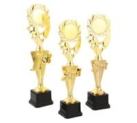 3pcs Star Shaped Trophy Award for Sports Tournaments, Portable Plastic | Lightweight Modular Build, Scratch Resistant Finish, 36x9.5x7.2cm Size, for Adults