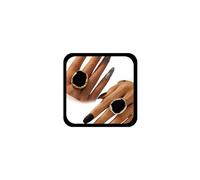 3Pcs Statement Chunky Gold Big Black Enamel Drip Ring Earrings Set for Women, Retro Large CZ Crystal Cocktail Rings Earring Punk Geometric Jewelry Gift, L, Metal, No Gemstone