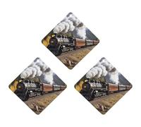 3PCS Steam Locomotive Train Car Air Freshener Hanging Scented Cards Cute Gray Car Fresheners Long Lasting New Cars Scents for Women Men Natural Air Freshener with Lanyard Automotive Freshies