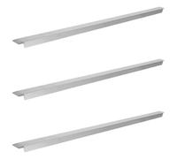 3pcs Steam Table Adapter Bars 20.7 Inch Pan Divider Support | Tool-free Slide-in Fitting, Right-angle Modular Construction, Brushed Finish, for Gn Pans, Trays, Cold Tables and Catering