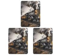 3PCS Steam Train Car Air Freshener Hanging Scented Cards Cute Gray Car Fresheners Long Lasting New Cars Scents for Women Men Natural Air Freshener with Lanyard Automotive Freshies