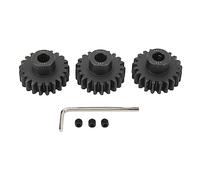 3pcs Steel M1.5 Pinion Gear Set, Motor Pinion Gear for 1/5 1/8 1/10 RC Car, High Performance 8mm Pinion Gear with M5 Set Screw and Hex Key, Durable Replacement for RC Car Accessori (21T)