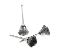 3Pcs Steel Wire Wheel Brush for Head Abrasive Deburring Drilling Tools Bowl-shap Tools Box