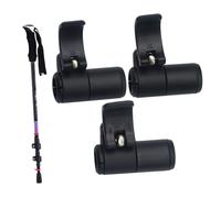 3Pcs Stick Clip Rock Climbing, 18 16 14mm Pole Clamp Hiking Pole Replacement Parts Plastic Flip Lock Clips for Mountaineering, Black, Clamp, Clamps