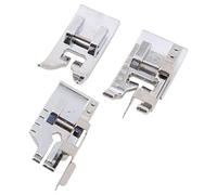3pcs Stitch in Ditch Foot 1/4 Inch Quilting Patchwork Presser Foot Set for Household Sewing Machines