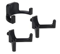 3pcs Storage Shed Hooks for Suncast & Craftsman, Black Plastic Tool Hangers Hooks Garage Storage Shed Shelves Accessories Lifetime Organizer for Rakes Shovels Hammers(2V&1U)