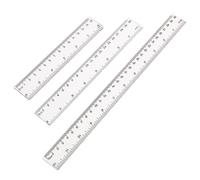 3PCS Straight Edge Plastic Ruler Set 6/8/12inch Clear Ruler with Metric & Inch Scales Transparent Metric Ruler for Students, Designers, Artists and Engineers