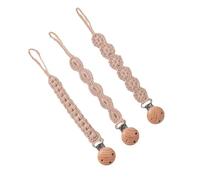 3pcs Strap Baby Soother Chain Newborns Soother Chain Baby Product Woven Teether Strap Holder Baby Clip