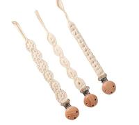 3pcs Strap Baby Soother Chain Newborns Soother Chain Baby Product Woven Teether Strap Holder Baby Clip