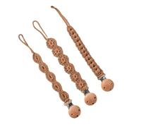 3pcs Strap Baby Soother Chain Newborns Soother Chain Baby Product Woven Teether Strap Holder Baby Clip