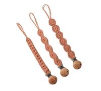 3pcs Strap Baby Soother Chain Newborns Soother Chain Baby Product Woven Teether Strap Holder Baby Clip
