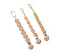 3pcs Strap Baby Soother Chain Newborns Soother Chain Baby Product Woven Teether Strap Holder Baby Clip