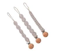 3pcs Strap Baby Soother Chain Newborns Soother Chain Baby Product Woven Teether Strap Holder Baby Clip