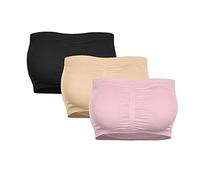 3PCS Strapless Bras for Women Plus Size Solid Color Non Wired Strapless Bra Detachable Bra Pads Casual Lightweight Women's Bras Push up Wireless Bras Holiday Essentials for Women Sale （S-6XL）