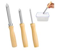 3pcs Straw Hole Punch, Stainless Steel Hole Puncher for Plastic Lids 3 Sizes Lemonade Hole Cutter for Straw ClayPottery Hole Making Tool Single Hole Drilling Maker for Plastic Lids