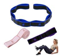 3Pcs Stretch Bands for Exercise, Yoga Stretching Belt Resistance Bands, Pilates Bands Resistance, Set with Digital Markings in Light Pink, Black Blue, and Black Purple