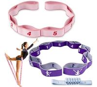 3PCS Stretching Strap Gymnastics Stretch Band With 8 Adjustable Loops For Stretching Leg Stretcher Strap,Gymnastics Equipment For Adult Pilates Yoga Dance