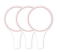 3PCS Strictly Paddles Erasable White Boards Dry Erase Single Side Handheld Auction Voting Bidding Quick Response Blank Score Paddles for Students Teachers Judges School Classroom Teaching Games