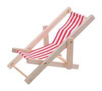 3Pcs Stripe Mini Foldable Wooden Beach Chair For Kids Playing