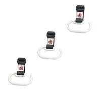 3pcs Stroller Diaper Attaching Silver Ster for Universal Bags Walker Belt Shopping Convenient Clips Hanger Hooks Purse Changing Bag Hook Organizer Hanging Baby Black