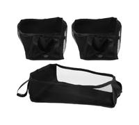 3pcs Stroller Under Basket Oxford Fabric Replacement Net Bag | Black Mesh Pouch, Elastic Closure, Reinforced Build, Universal Fit for Everyday Shopping Use