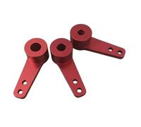 3PCS Strong Aluminum Servo Linkage Arms with Various Bore Sizes for Accurate Motion Mechanisms Red Servo Arm Set