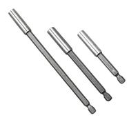 3PCS Strong Magnetic Drill Bit Holder with 6.35mm Socket Quick Adapter, Hexagonal Shank Quick Change System, Screwdriver Extension Rod