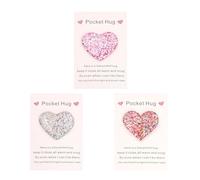 3Pcs Stylish Pocket Hug Keepsakes Positive Good Luck Long Distances Relationship Valentines Mother Day