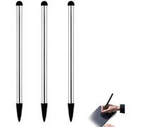 3Pcs Stylus Pens for Touch Screens,3 in 1 Stylus Universal High Sensitivity and Pencil for iPad,Compact and Light Pen for All Touch Screen Devices Accessories (Silver)