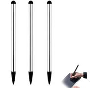 3Pcs Stylus Pens for Touch Screens,3 in 1 Stylus Universal High Sensitivity and Pencil for iPad,Compact and Light Pen for All Touch Screen Devices Accessories (Silver)