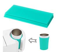 3pcs Sublimation Tumblers Wrap, Silicone Mug Tumbler Wrap Sleeve in 3 Thickness Compatible with Machine Cricut Mug Press Tumbler Heat Press Mug Press Attachment 11 x 4.7" Sublimation (Green)