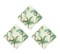 3PCS Summer Coconut Tree Car Air Freshener Hanging Scented Cards Cute Gray Car Fresheners Long Lasting New Cars Scents for Women Men Natural Air Freshener with Lanyard Automotive Freshies