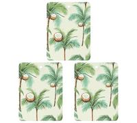 3PCS Summer Coconut Tree Car Air Freshener Hanging Scented Cards Cute White Car Fresheners Long Lasting New Cars Scents for Women Men Natural Air Freshener with Lanyard Automotive Freshie