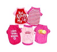 3pcs Summers Pet Clothes Funny Printed Vests Cool Breathable Puppies Sleeveless Pet Apparel for Hot Weather Polyester Dog Clothing Easy Fashion Vest for Outdoor