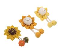 3pcs Sunflower Brooches Cloth Metal Breastpin for Clothing Decor