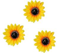 3Pcs Sunflower Headband, Simulation Yellow Floral Fall Sunflower Hair Clips Hairpin Hair Clamp Barrettes Headwear Hair Styling Accessories for Party Beach Vacation Wedding Bridal Women Girls