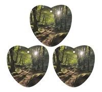 3PCS Sunshine in The Woods Car Air Freshener Hanging Scented Cards Cute Black Car Fresheners Long Lasting New Cars Scents for Women Men Natural Air Freshener with Lanyard Automotive Freshies