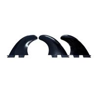 3pcs Surf Fins Performer Surfboard Tail Rudder 30%Fiberglass Fin Surfing Thruster 3 Tri(3PCS Black)