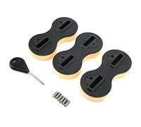 3Pcs Surfing Board Fins Box Set, 8 Shaped Fins with Fin Key and Screws, High - Strength PVC Surfing Plugs for Customizable Cant Angles, Lightweight System for Natural (9 Degrees)