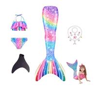 3pcs Swimming Costume With Bracelet Necklace Earrings Set Take Beautiful Photos Of Your Kids,A-150