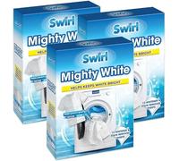 3PCS Swirl Mighty White Fabric Sheets - 12 Sheets Pack | Brightens & Protects White Clothes | Prevents Greying & Colour Transfer in Wash | Easy Laundry Whitening Care for Brilliant Whites