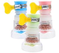 3pcs Swivel Tap Nozzle Filter Adapter with Anti Splash Spout | Plastic Reusable Filter Core, Retractable Tube, Internal Fine Mesh, for Sink Cleaning, Dishwashing and Hands