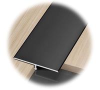 3Pcs T Molding Floor Transition Strip, Floor Joiners, Tiles to Laminate, Doorway Edge Trim, Threshold Seam Cover Strip(Black,40mm/1.57in)