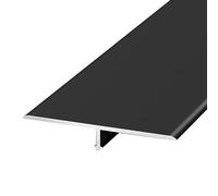 3PCS T Molding Transition Strip for Joining Floor Gaps,Door Threshold Strip, Edge Trim for Laminate Wood Tile Vinyl, Floor Divider for Joining Flooring Gaps(Black,50mm/1.97in)