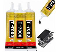 3PCS T7000 Phone Screen Glue,Strong Adhesive Multi Function Super Glue for Phone Repair,Electronics & Crafts,Waterproof Black Precision Glue for Plastic,Rubber & Glass,Easy Apply Repair Adhesive