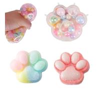 3PCS Taba Squishy Cat Paw Squeeze Toys, Cat Paw Squishy, Cute Kawaii Fufu Squishy,Sticky Squishy Cat Paw Fur Ball,Taba Squishy Paw Funny Fidget Toys Novelty Things Suitable for Adults Kids