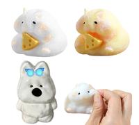 3Pcs Taba Squishy Toys, Handmade Silicone Stretchy Squishies Toys, Funny Novelty Cute Animals Stress Relieving Fidget Toy, Taba Squishies for Boys Girls Birthday Party Gifts