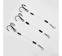 3pcs Tackle Hooks for Pike Perch Bass Fishing, Stainless Steel For Predator Lure 6810cm (6cm)